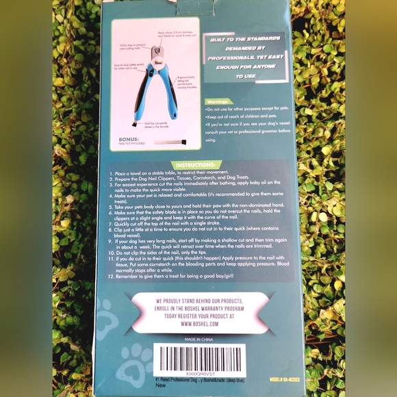 NAILS PRO BOSHEL Groomer Pet Clippers Rated #1 Easy to Use Dog Cat Paws Claw NIB - Picture 4 of 11